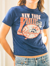 1990 New York Yankees Baby Tee T-shirt arcadeshops.com