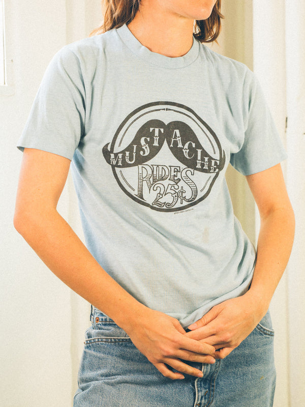 Mustache Rides Tee T-shirt arcadeshops.com