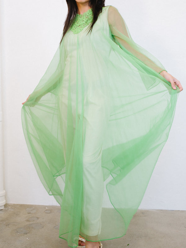 Valentino Sage Green Nightgown Dress arcadeshops.com