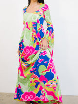 Op-Art Printed Angel Sleeve Dress Dress arcadeshops.com