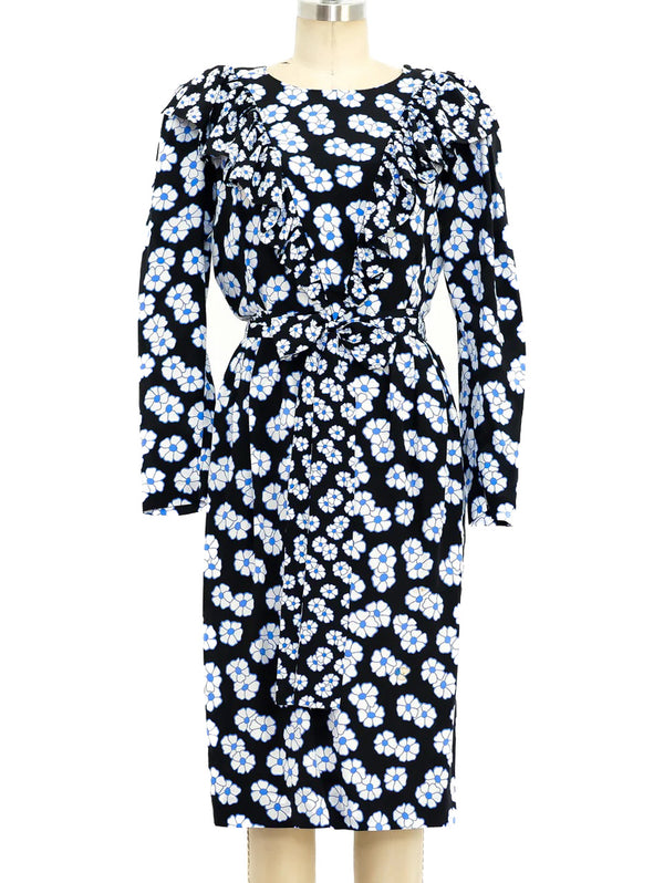 Yves Saint Laurent Floral Ruffle Dress Dress arcadeshops.com