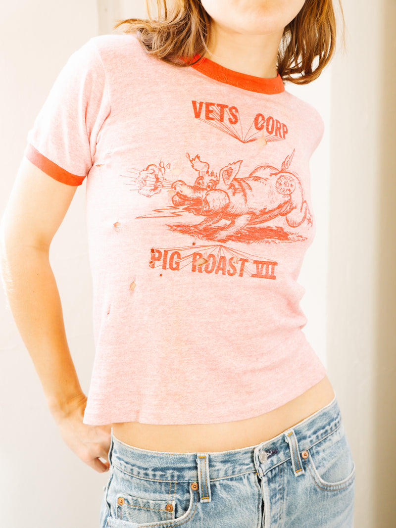 Vets Corp Pig Roast Tee T-shirt arcadeshops.com