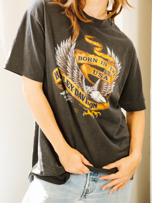 Harley Davidson Born In The USA Tee T-Shirt arcadeshops.com