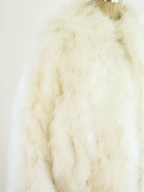 White Marabou Feather Jacket Jacket arcadeshops.com