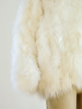 White Marabou Feather Jacket Jacket arcadeshops.com