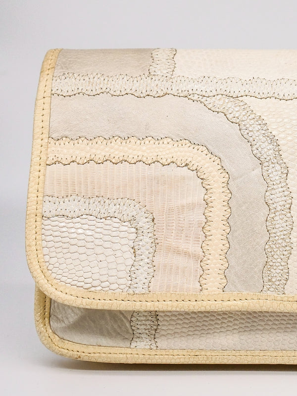 Carlos Falchi Patchwork Envelope Clutch Accessory arcadeshops.com