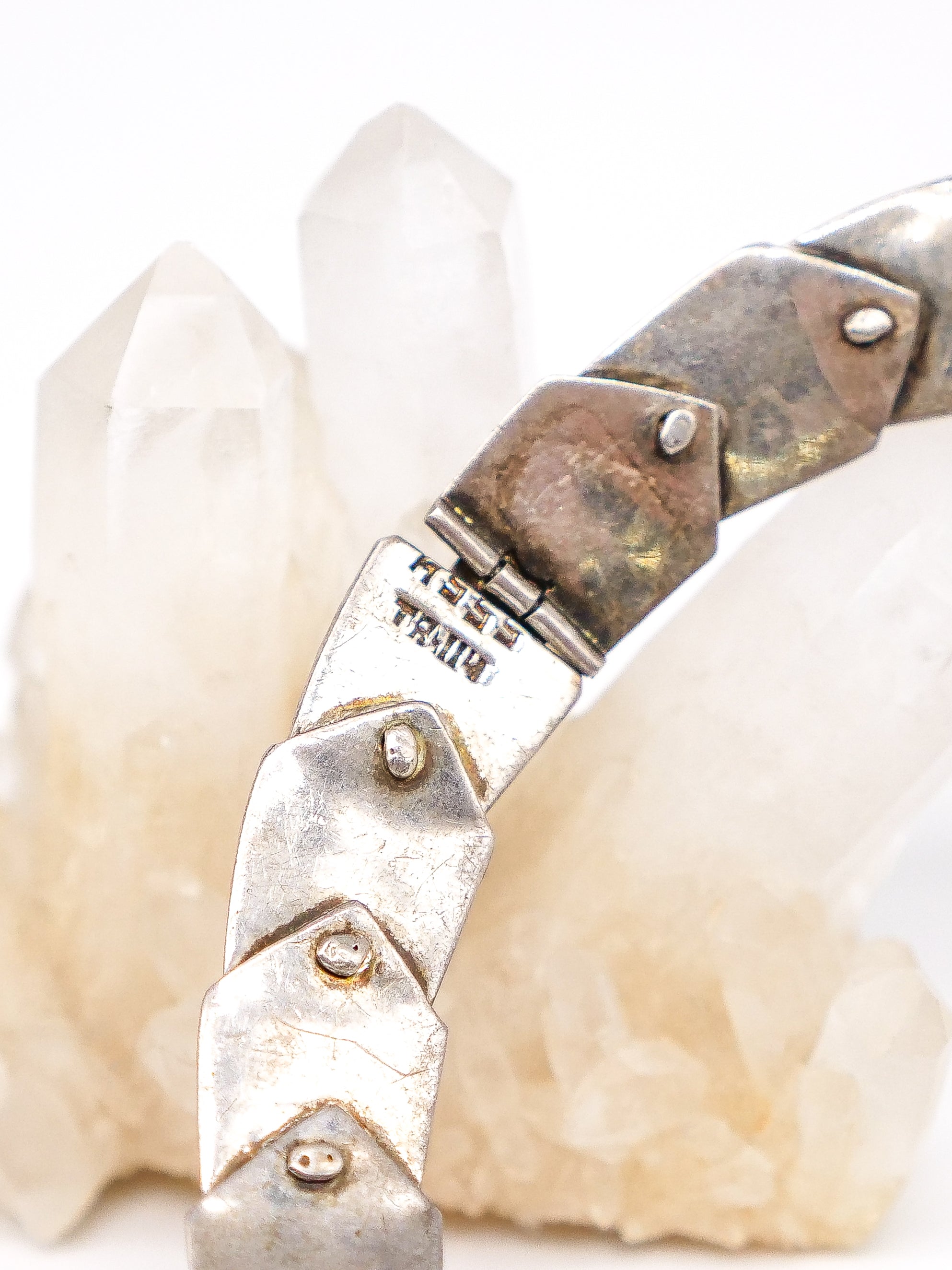 Sterling Silver Articulated Snake Collar Necklace