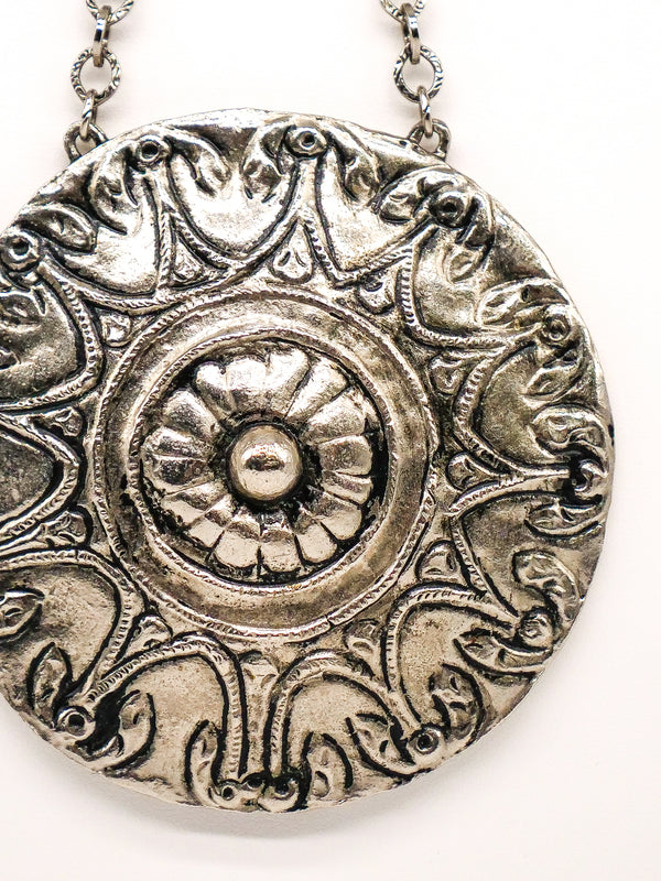 Oversized Medallion Disc Necklace Jewelry arcadeshops.com