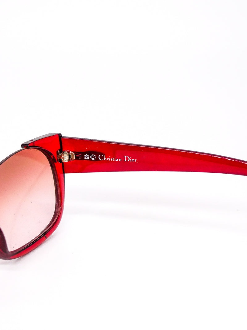Christian Dior Cranberry Open Frame Sunglasses Accessory arcadeshops.com