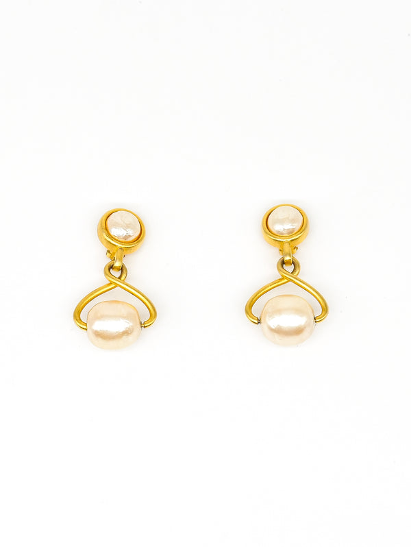 Karl Lagerfeld Faux Pearl Earrings Accessory arcadeshops.com