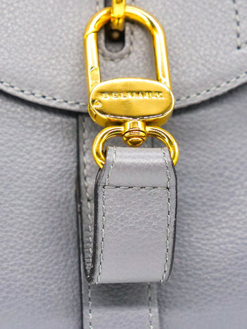 Delvaux Cerceau Grey Leather Saddle Bag