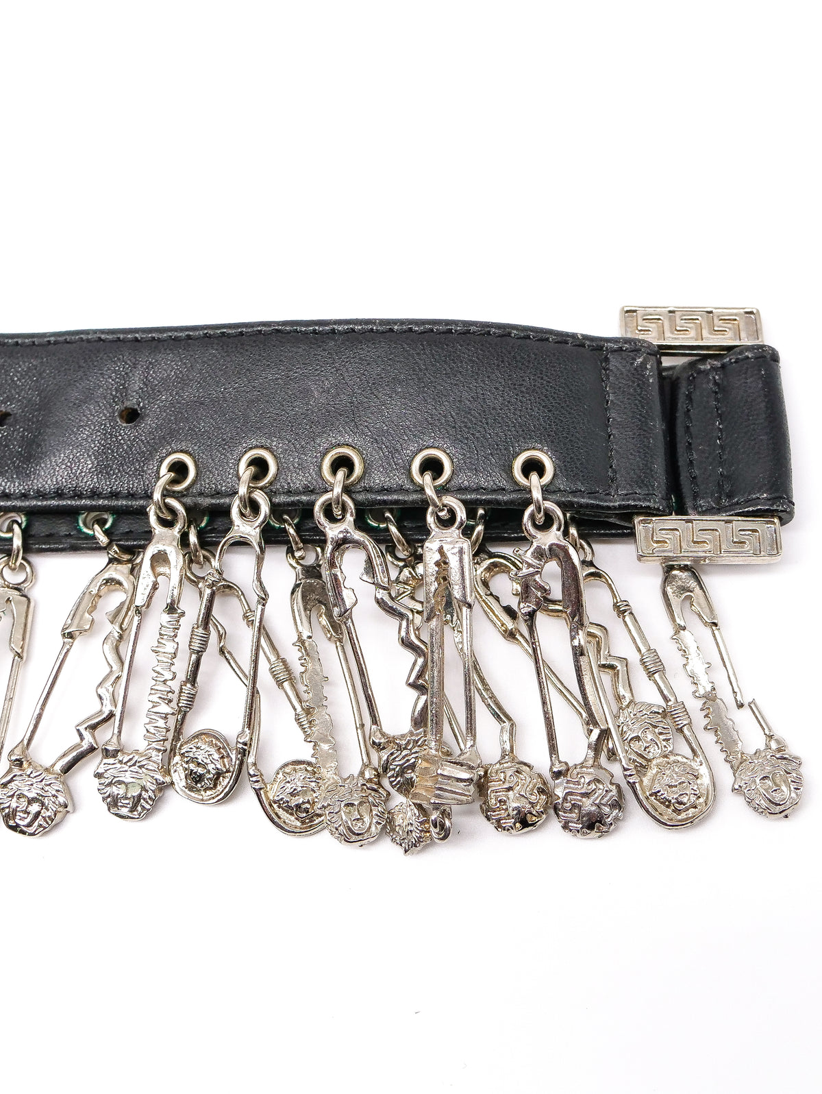 Gianni versace belt with silver safety pins Gianni Versace Spring 1994 Silver Safety Pin Chain Belt  main image 4