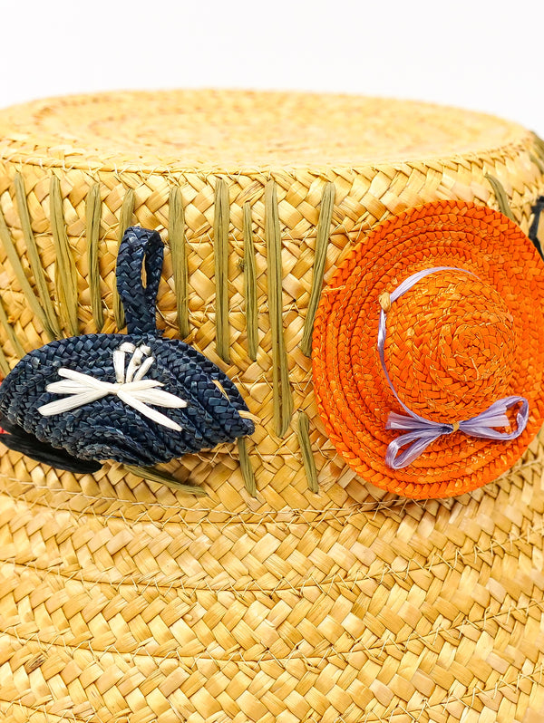 Novelty Straw Bucket Hat Accessory arcadeshops.com