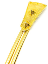 Goldtone Shield Stretch Chain Belt Accessory arcadeshops.com