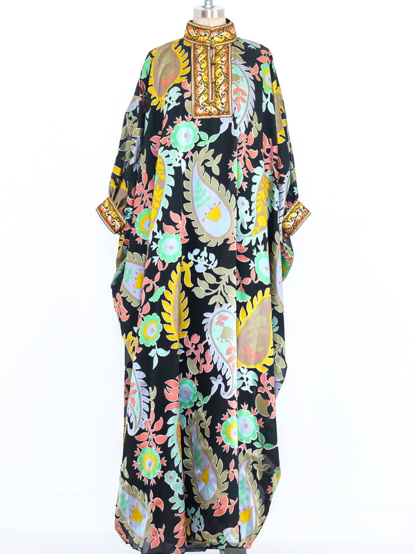Oversized Paisley Printed Caftan Dress arcadeshops.com