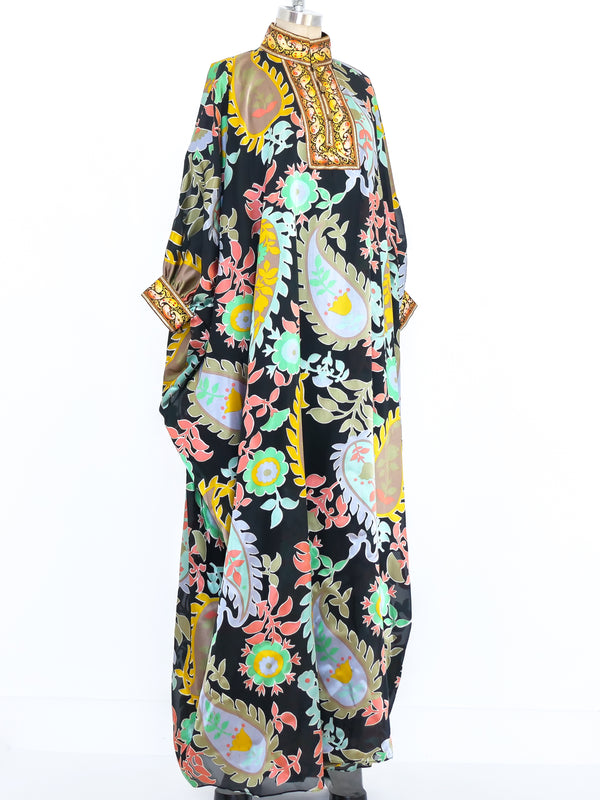 Oversized Paisley Printed Caftan Dress arcadeshops.com