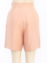 Gucci Blush Pleated Silk Shorts Bottom arcadeshops.com