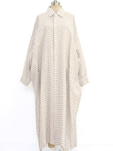 Eskandar Linen Gingham Shirt Dress Dress arcadeshops.com
