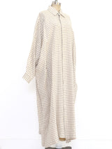 Eskandar Linen Gingham Shirt Dress Dress arcadeshops.com