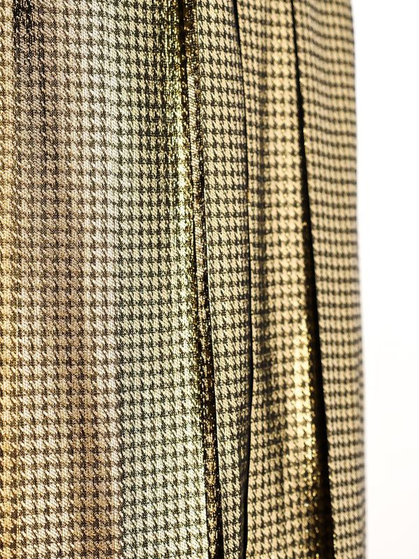 Metallic Gold Houndstooth Maxi Dress Dress arcadeshops.com