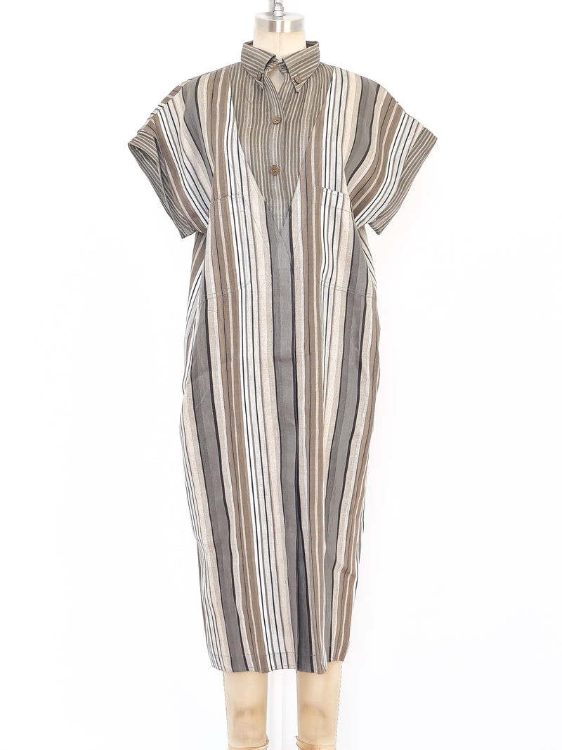 1980's Gucci Striped Midi Dress Dress arcadeshops.com