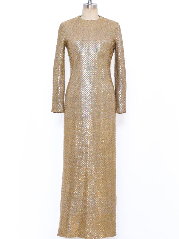 Leo Narducci Sequin Column Gown Dress arcadeshops.com