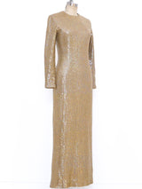 Leo Narducci Sequin Column Gown Dress arcadeshops.com