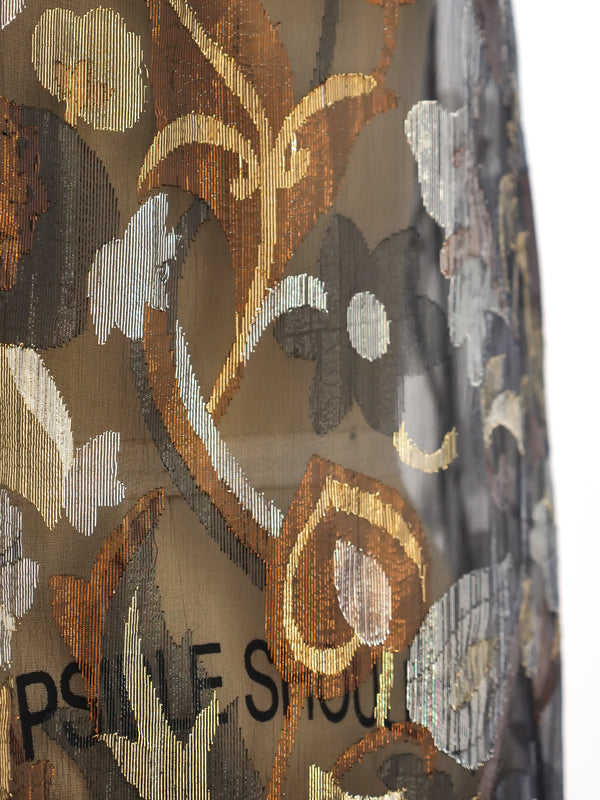 Yves Saint Laurent Metallic Silk Chiffon Strapless Dress Dress arcadeshops.com