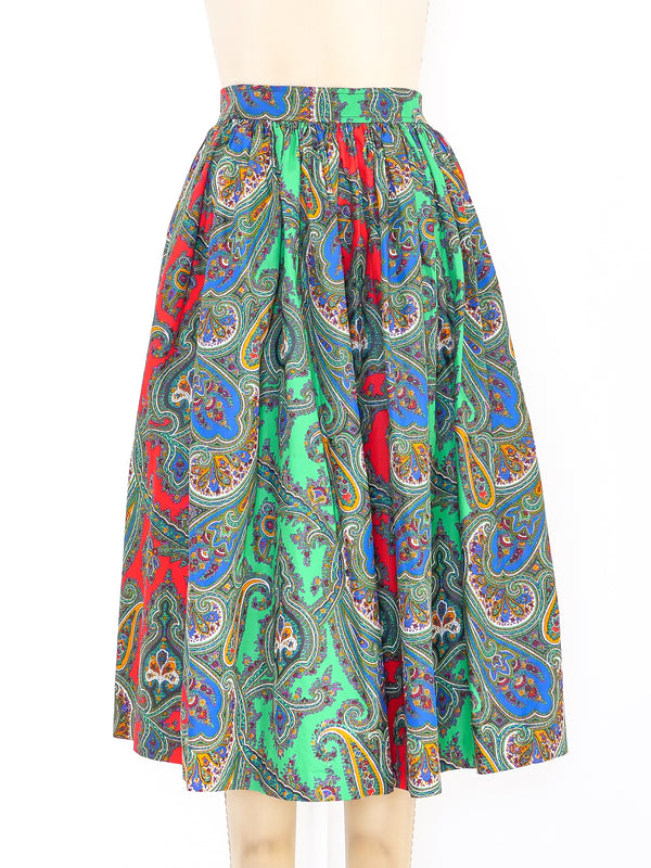 Yves Saint Laurent Paisley Skirt Bottom arcadeshops.com