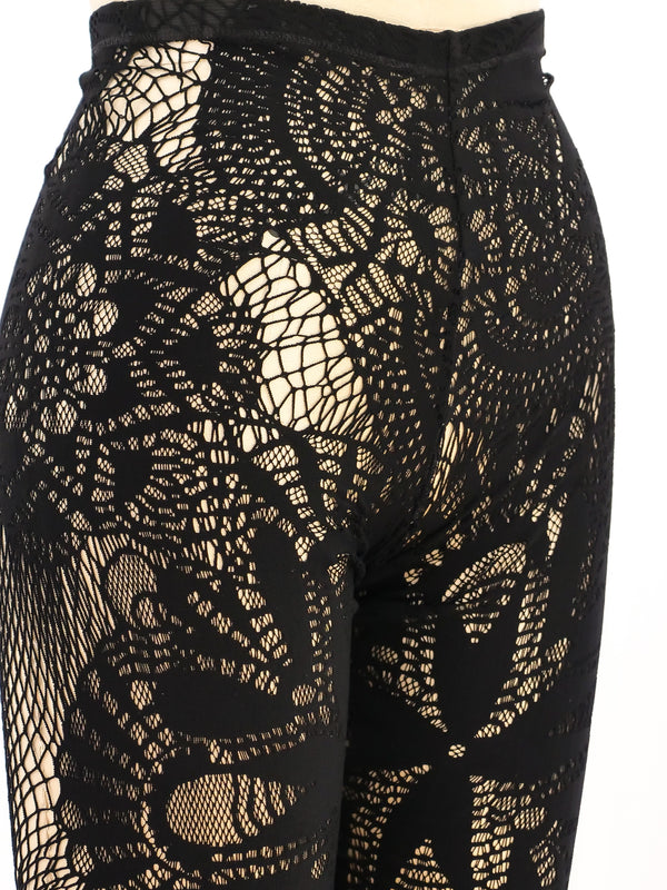 Jean Paul Gaultier Floral Crochet Leggings Bottom arcadeshops.com