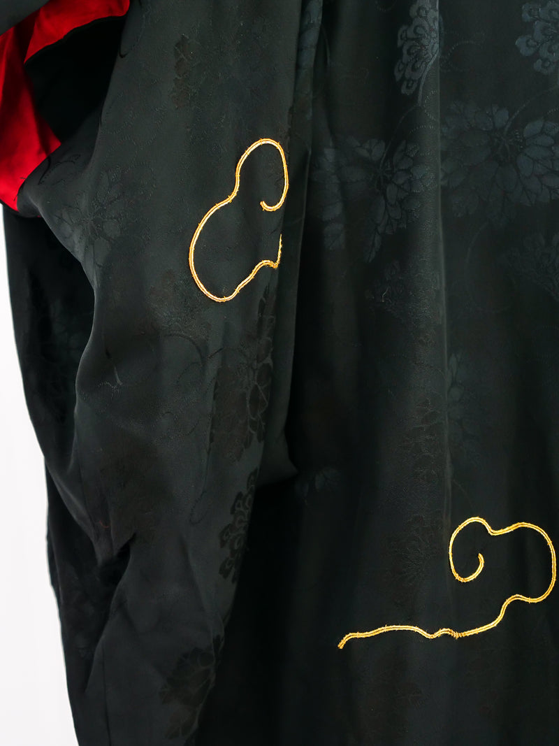 Dragon Embroidered Black Robe Jacket arcadeshops.com